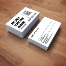 Carte De Visite Modern Black and White QR Code Business Card