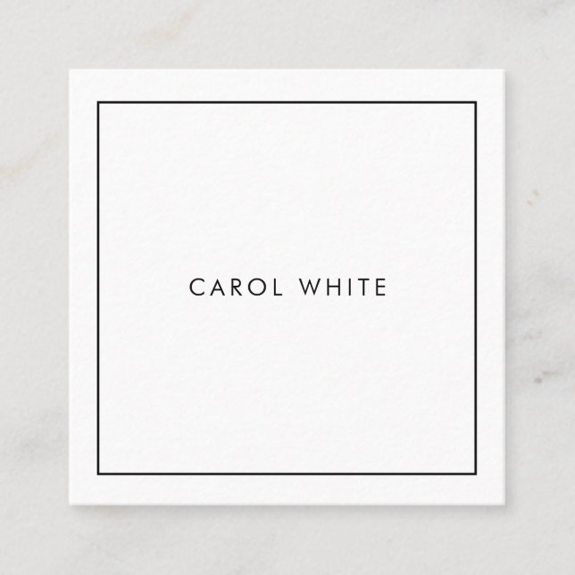 Carte de visite Modern Black White Business Card (Devant)