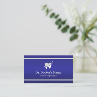 Carte De Visite Modern Blue Dental Professional 