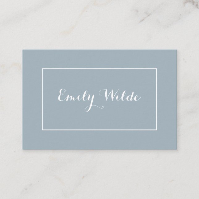 Carte de visite Modern Blue White BusinessCard (Devant)