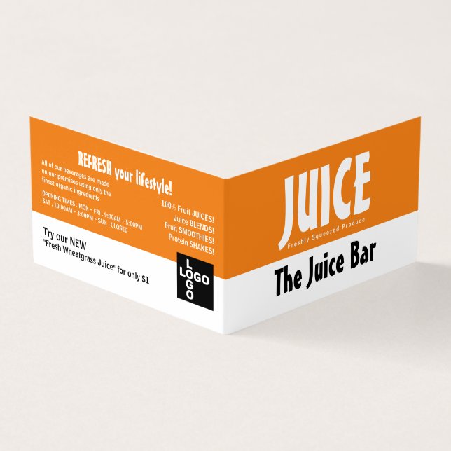 Carte De Visite Modern Bold, Bar à jus, Détail (Extérieur)