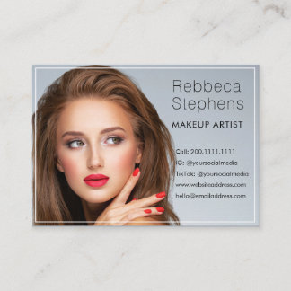 Carte De Visite Modern chic Hair Stylist Makeup Artist Salon