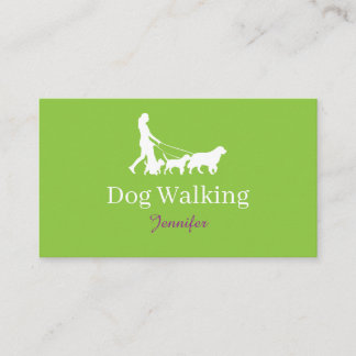 Carte De Visite Modern Dog Walker Business Card
