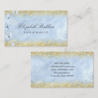 Carte De Visite Modern Elegant Glitter Beauty Salon
