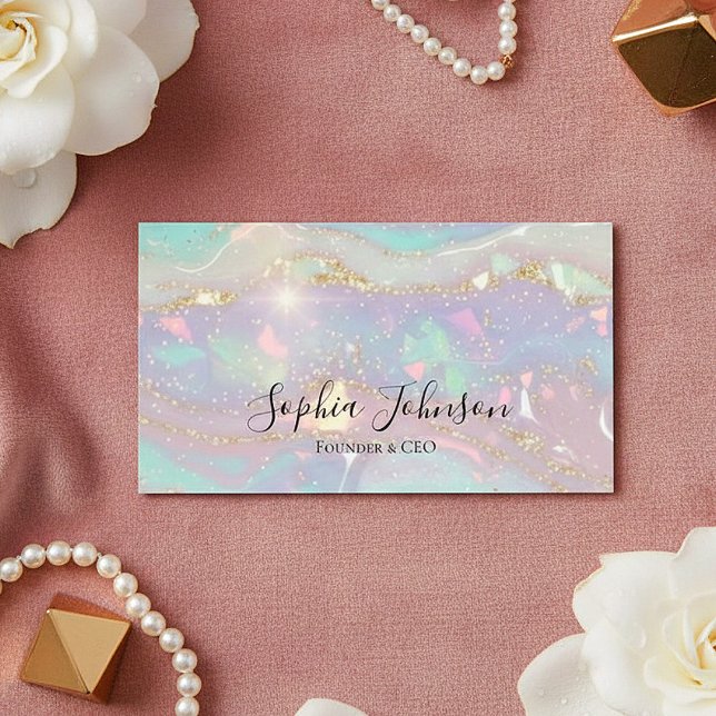 Carte De Visite Modern Glitter Business Card (Créateur téléchargé)