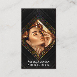 Carte De Visite Modern gold frame actor model singer dancer photo