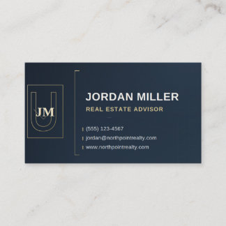 Carte De Visite Modern Luxury Real Estate Business Card Template