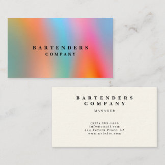 Carte De Visite Modern Minimal Soft Gradient Colors