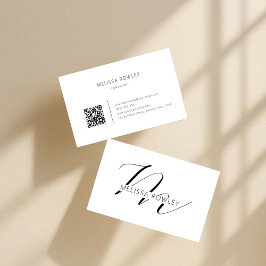 Carte De Visite Modern minimalist business card QR Code