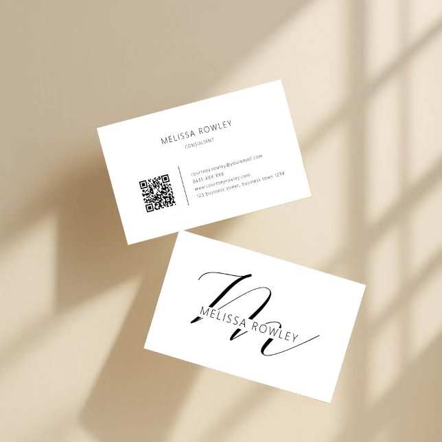 Carte De Visite Modern minimalist business card QR Code (Créateur téléchargé)