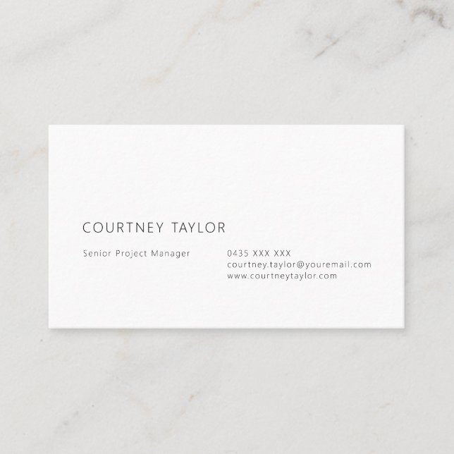 Carte De Visite Modern minimalist professional business card (Devant)