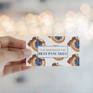 Carte De Visite Modern Mom Fait Les Meilleurs Pancakes Cadeau