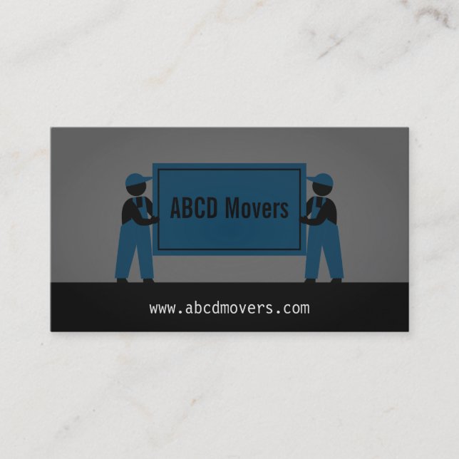 Carte De Visite Modern Mover Moving Services Logistics Company (Devant)
