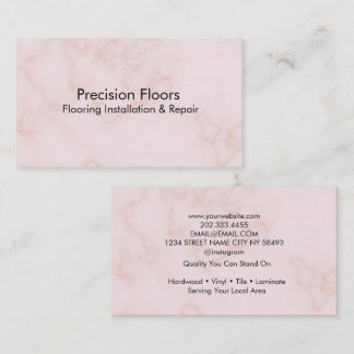 Carte De Visite Modern Pink Marble Flooring Installation
