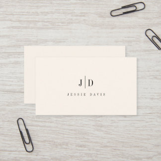 Carte De Visite Modern Professional Simple Monogram 