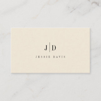 Carte De Visite Modern Professional Simple Monogram 