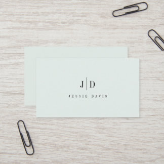 Carte De Visite Modern Professional Simple Monogram 