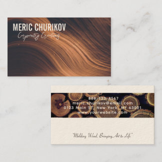 Carte De Visite modern stylish woodworkers Business Card