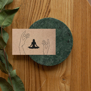 Carte De Visite Modern Yoga Instructeur Professionnel Logo Busines