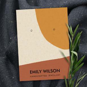 CARTE DE VISITE MODERNE ABSTRAIT TERRACOTTA ART ROUGE ÉCRAN