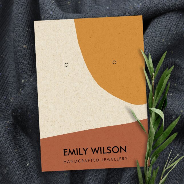 CARTE DE VISITE MODERNE ABSTRAIT TERRACOTTA ART ROUGE ÉCRAN (Créateur téléchargé)