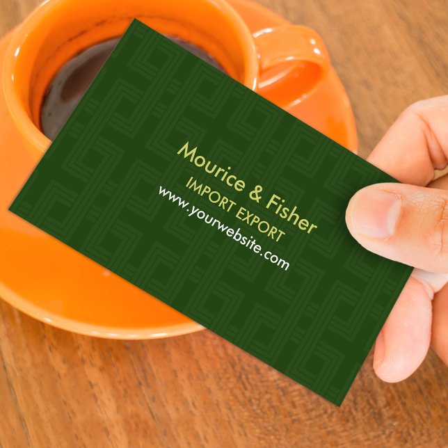 Carte de visite moderne Abstrait vert (Créateur téléchargé)