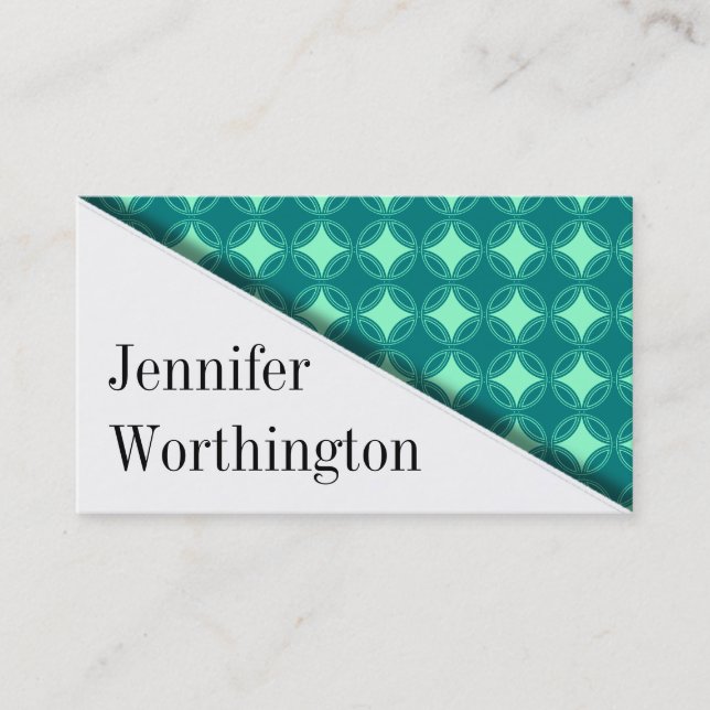 Carte de visite moderne Angle Premium (Devant)