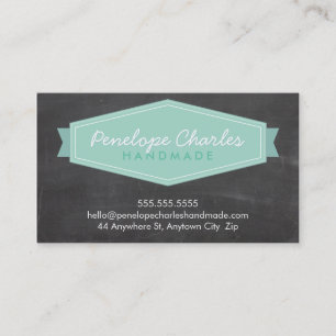 Carte De Visite MODERNE BADGE LOGO pastel bold menthe tableau