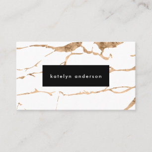 Carte De Visite Moderne Black Gold White Styliste Professionnel