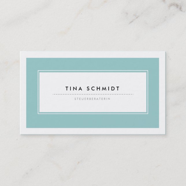 Carte De Visite Moderne Blau Visitenkarten (Devant)