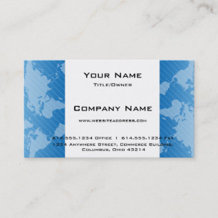 Carte de visite moderne bleu de la carte D3 du