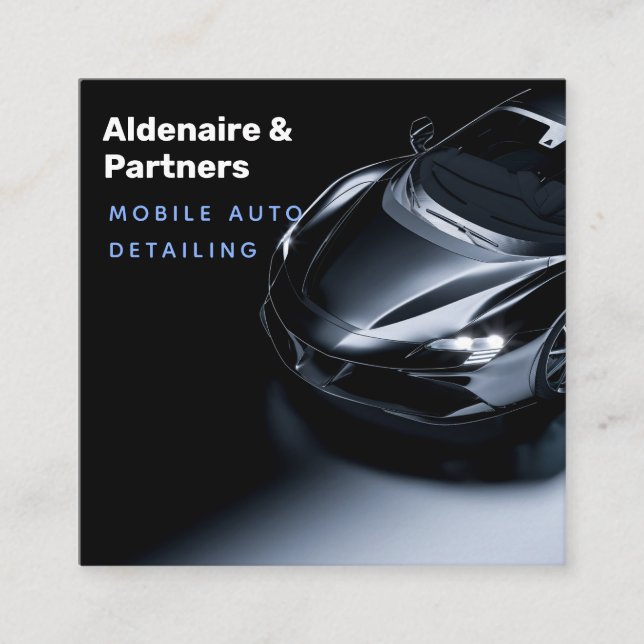 Carte de visite moderne bleu foncé (Devant)