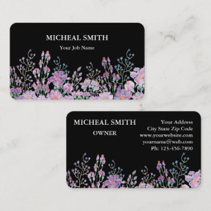 Carte De Visite Moderne Boho Floral