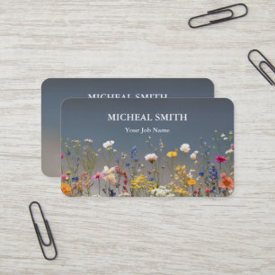 Carte De Visite Moderne Boho Floral Kraft