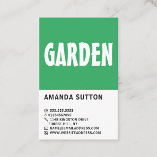 Carte De Visite Moderne Bold, jardinier, Horticulteur