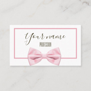 Carte De Visite Moderne Bow rose Stylo Simple