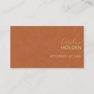 Carte De Visite Moderne Brown en cuir de galet Texture professionn