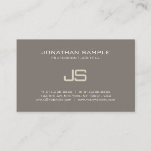 Carte De Visite Moderne Chic Monogramme Design Professionnel Luxe