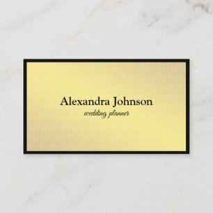 Carte De Visite Moderne Chic noir et or Foil Luxe