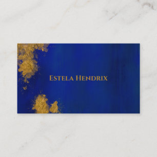 Carte de visite moderne Cobalt Blue Gold Splatz