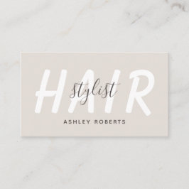 Carte De Visite Moderne coiffure styliste clair bronze