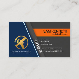 Carte De Visite Moderne Concise Chic Gestionnaire de logistique