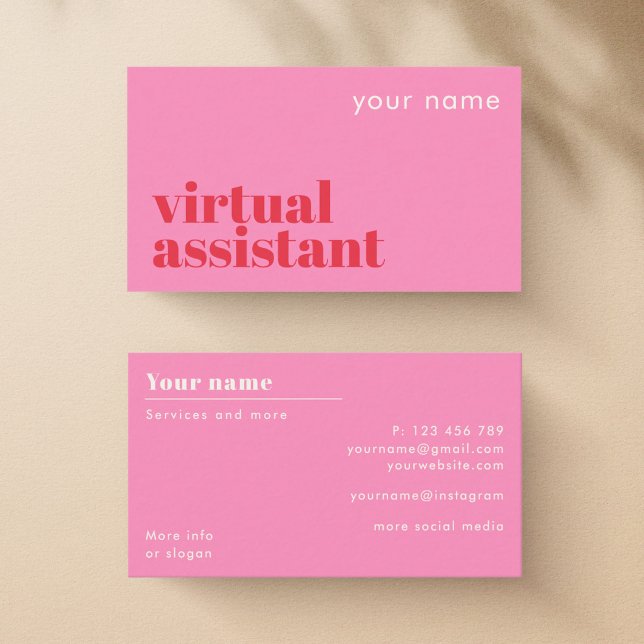 Carte de visite moderne d'assistant virtuel (Créateur téléchargé)