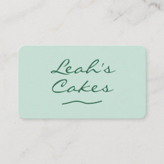 Carte de visite moderne de boulangerie bleu sarcel