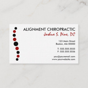 Carte de visite moderne de chiropractie de points