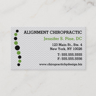 Carte de visite moderne de chiropractie de points