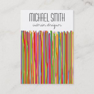 Carte de visite moderne de décorateur coloré