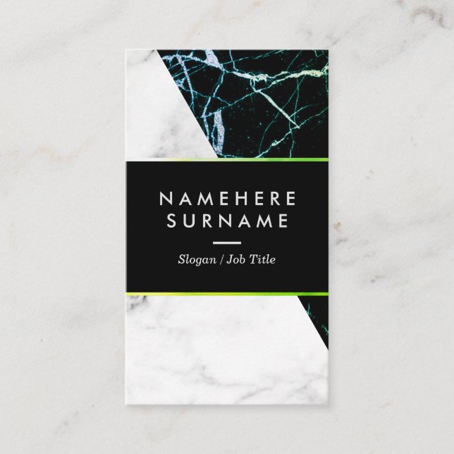 Carte de visite moderne de verticale de marbre (Devant)
