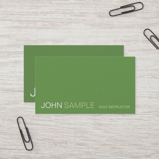 Carte De Visite Moderne Design Professionnel Élégant moniteur de g (Devant/Arrière en situation)