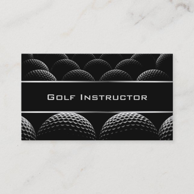 Carte de visite moderne d'instructeur de golf (Devant)